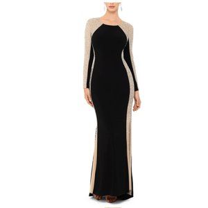 XSCAPE Caviar Long Sleeve Gown 16